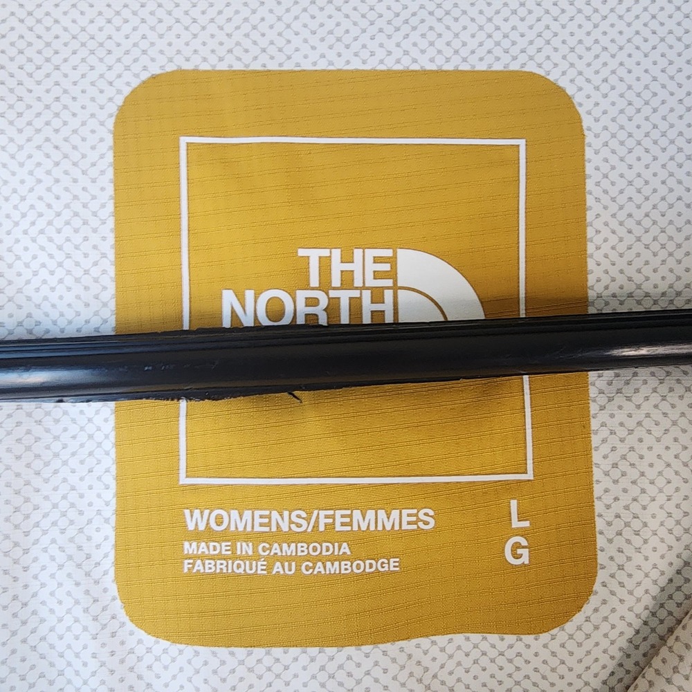 The North Face Venture 2 Rain Jacket Womens Large Mustard Yellow Hood Full Zip - Picture 3 of 7